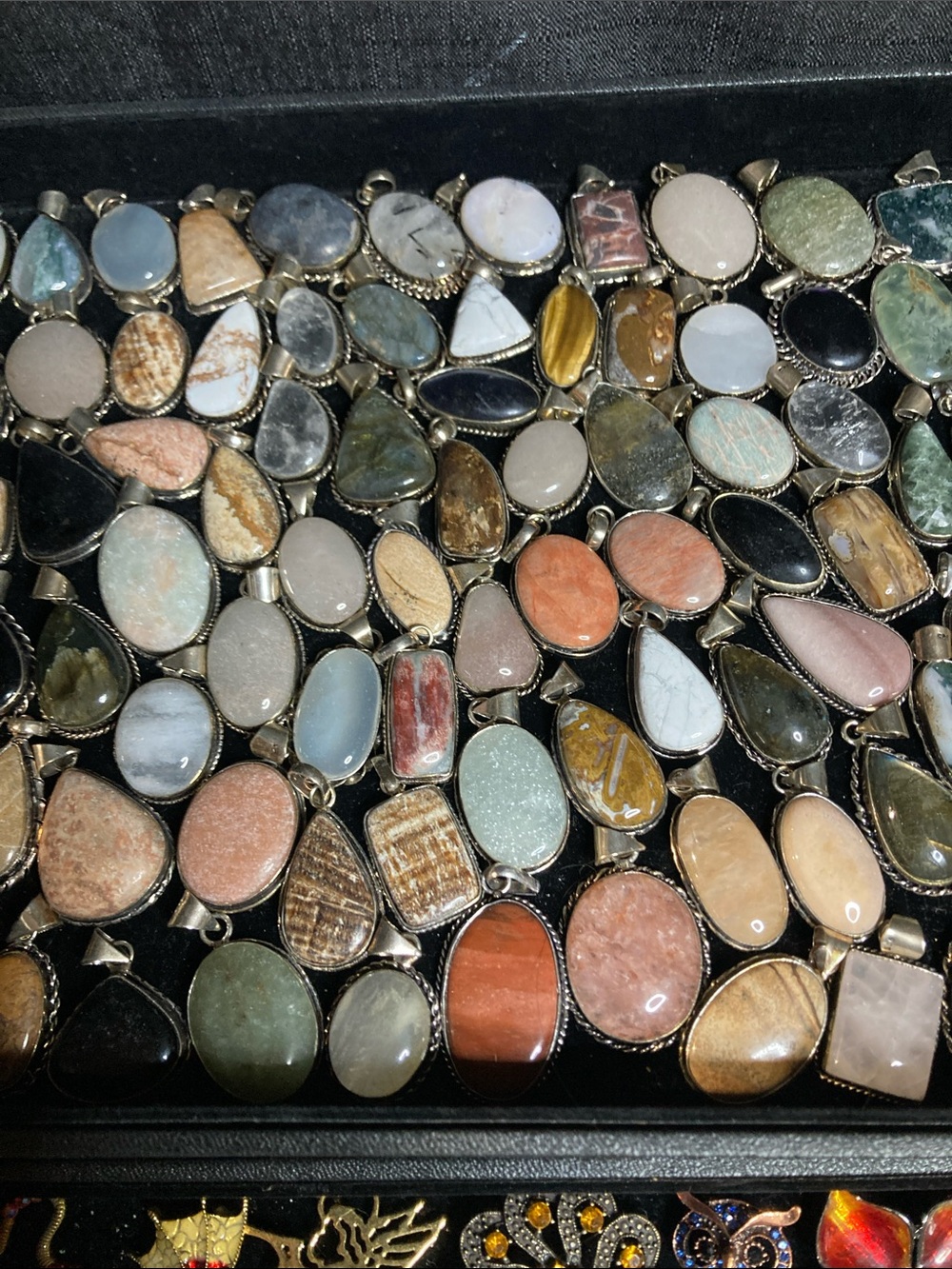 Randomly picked Gemstone Pendant stamped 925 or (pick one) - Picture 4 of 7